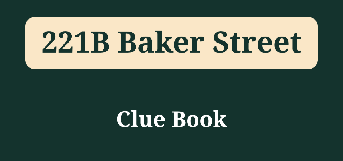 221B Baker Street Digital Clue Book